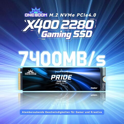 KingSpec OneBoom X400 Series 4TB M.2 NVMe Gen4 SSD 2280, 3D NAND TLC Internal SSD, Compatible with Gaming PC / PS5 / Laptop in Saudi Arabia