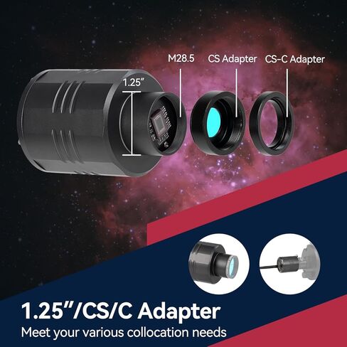 SC311 WiFi Telescope Camera IMX662 Color CMOS Sensor Bundle with SV48P 90mm Telescope, SV188P Dielectric Mirror Star Diagonal, SV182 6x30 Finderscope, for Moon Astrophotography in Saudi Arabia