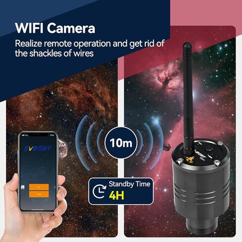 SC311 WiFi Telescope Camera IMX662 Color CMOS Sensor Bundle with SV48P 90mm Telescope, SV188P Dielectric Mirror Star Diagonal, SV182 6x30 Finderscope, for Moon Astrophotography in Saudi Arabia