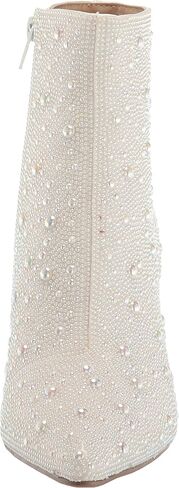 Betsey Johnson Cady Ankle Boot, White, 10 M US, White, 10 in Saudi Arabia