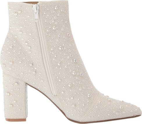 Betsey Johnson Cady Ankle Boot, White, 10 M US, White, 10 in Saudi Arabia