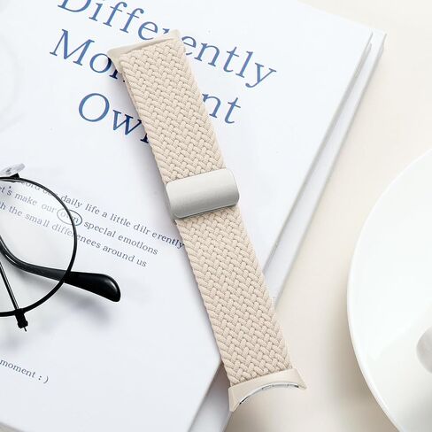 Maledan Magnetic Elastic Bands Compatible with Google Pixel Watch 3 41mm Band/Pixel Watch 2/ Google Pixel Watch Band Women Men, Soft Nylon Adjustable Braided Strap Replacement Wristbands Accessories in Saudi Arabia