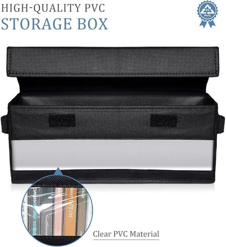 CCidea CD/DVD Storage Boxes - Pack of 2 CD Cases - 14" x 5.9" x 5.3" Disc Holders with Lids & Visual Window, Holds Up to 32 CDs in full jewel cases, 65 CDs in slim cases, and 180 discs in CD sleeves in Kuwait