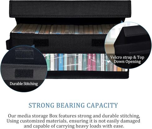 CCidea CD/DVD Storage Boxes - Pack of 2 CD Cases - 14" x 5.9" x 5.3" Disc Holders with Lids & Visual Window, Holds Up to 32 CDs in full jewel cases, 65 CDs in slim cases, and 180 discs in CD sleeves in Kuwait