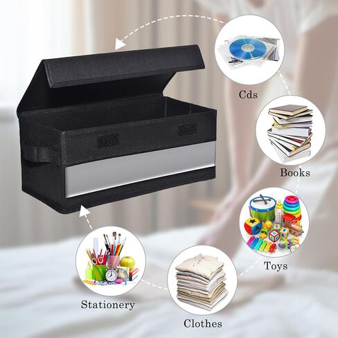 CCidea CD/DVD Storage Boxes - Pack of 2 CD Cases - 14" x 5.9" x 5.3" Disc Holders with Lids & Visual Window, Holds Up to 32 CDs in full jewel cases, 65 CDs in slim cases, and 180 discs in CD sleeves in Kuwait