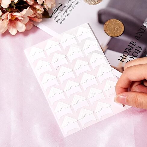 GorgeCraft 10 Sheets 240pcs كلاسيكي لورقة الورق الملصقات ذاتية اللصق ملصقات زاوية تصاعد زوايا التثبيت الجدار ملحقات الألبوم DIY للاصطدامات المجردة المجلة الشخصية (White) in Kuwait