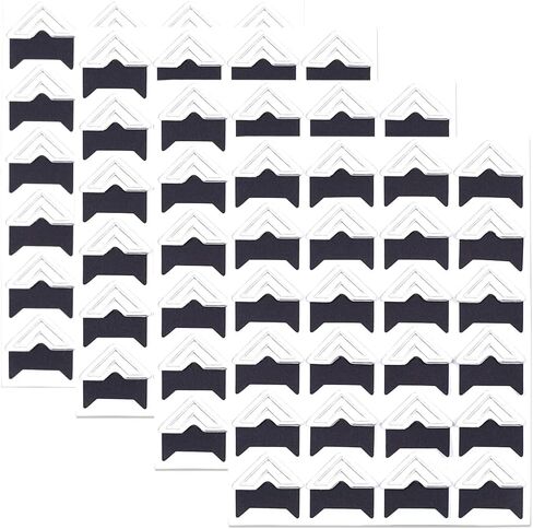 GorgeCraft 10 Sheets 240pcs كلاسيكي لورقة الورق الملصقات ذاتية اللصق ملصقات زاوية تصاعد زوايا التثبيت الجدار ملحقات الألبوم DIY للاصطدامات المجردة المجلة الشخصية (White) in Kuwait