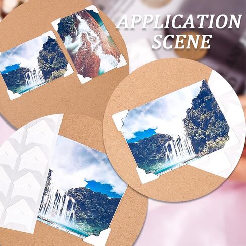 GorgeCraft 10 Sheets 240pcs كلاسيكي لورقة الورق الملصقات ذاتية اللصق ملصقات زاوية تصاعد زوايا التثبيت الجدار ملحقات الألبوم DIY للاصطدامات المجردة المجلة الشخصية (White) in Kuwait