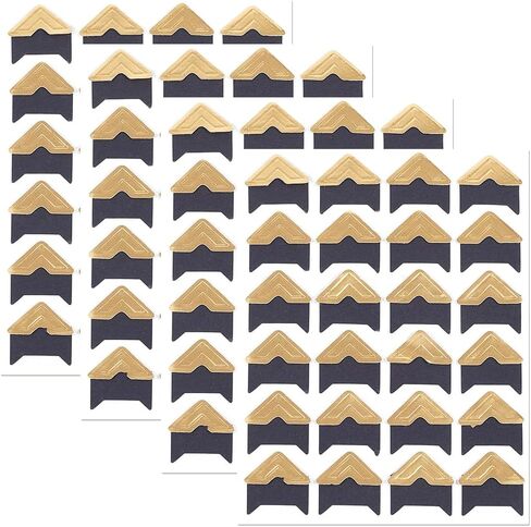 GORGECRAFT 10 Sheets 240Pcs Classic Self-Adhesive Paper Photo Corner Stickers Picture Mounting Corners Wall Decoration Sticker DIY Album Accessories for Scrapbooking Personal Journal Notebook (White) in Saudi Arabia