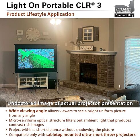 شاشات النخبة 55 بوصة شاشة عرض محمولة مع ارتفاع ثلاثي الأبعاد قابلة للتعديل 16: 9 ك 4K ALD شاشة عرض فائقة الرمي القصيرة للفيلم الشاشة المنزلية - الضوء على CLR 3 TT55V -Clr3 in Kuwait