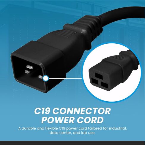 IronBox NEMA L5-30P Plug to C19 Connector Power Cord - 20A, 125V, 12/3 AWG SJT - UL Listed Plug and Power Cords - Heavy Duty Power Supply Cables for Monitor, Computer PSU, Data Centers, & More (8 ft) in Saudi Arabia