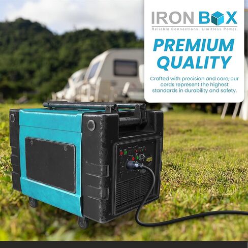 IronBox NEMA L5-30P Plug to C19 Connector Power Cord - 20A, 125V, 12/3 AWG SJT - UL Listed Plug and Power Cords - Heavy Duty Power Supply Cables for Monitor, Computer PSU, Data Centers, & More (8 ft) in Saudi Arabia
