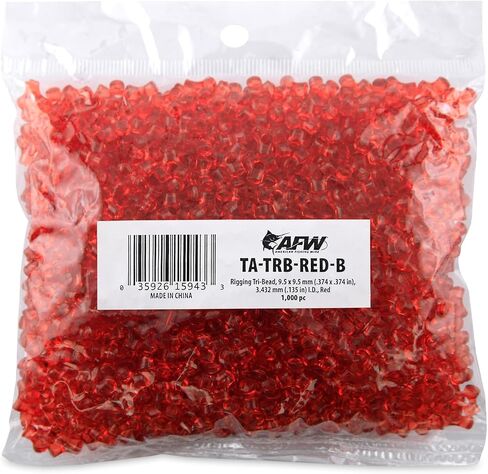 AFW Triging Tri Bead ، 9.5 × 9.5 مم / .374 × .374 في ، 3.432 مم / .135 في I.D. ، Red 50 PC in Saudi Arabia