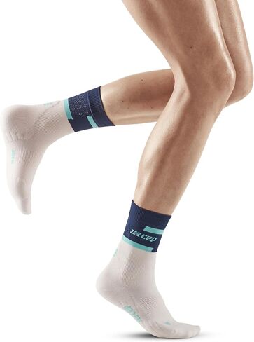 CEP Women’s Camocloud Crew Cut Athletic Performance Running Socks | Mid Cut Sock, Pink/Peacoat, Women, II in Kuwait
