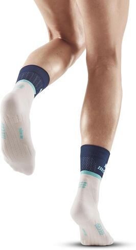CEP Women’s Camocloud Crew Cut Athletic Performance Running Socks | Mid Cut Sock, Pink/Peacoat, Women, II in Kuwait