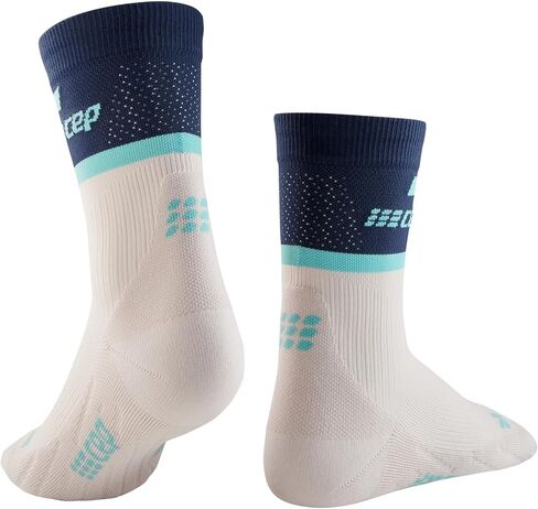 CEP Women’s Camocloud Crew Cut Athletic Performance Running Socks | Mid Cut Sock, Pink/Peacoat, Women, II in Kuwait