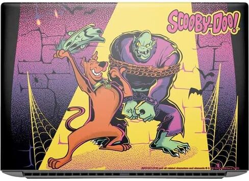 Skinit Decal Laptop Skin Compatible with HP ZBook Fury 16 G10 - Officially Licensed Scooby-Doo Shaggy and Ghost Clown Design in Saudi Arabia