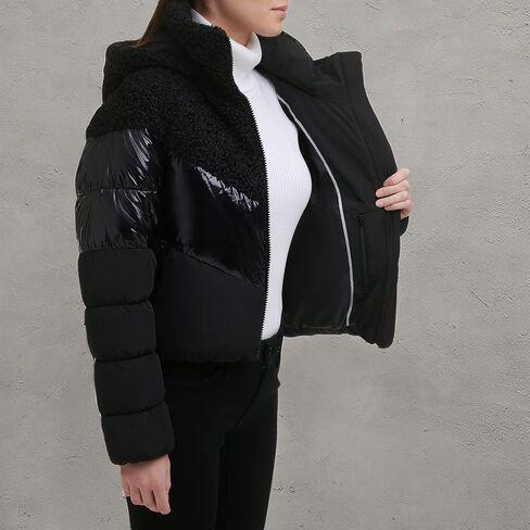 DKNY Women's Mix Media Puffer Jacket in Saudi Arabia