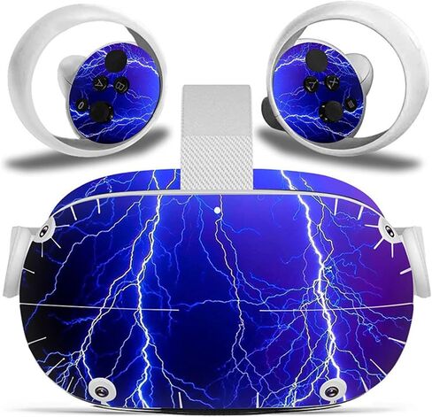 Decal Protect Virtual Reality Set Vinyl Skin Sticker for Oculus Quest 2 VR Headset Controllers Only (Color : 2) in Saudi Arabia