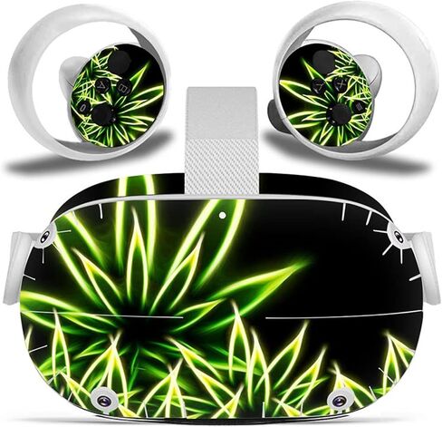 Decal Protect Virtual Reality Set Vinyl Skin Sticker for Oculus Quest 2 VR Headset Controllers Only (Color : 2) in Saudi Arabia