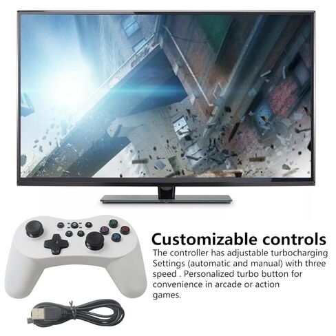 White Wireless Pro Controller for Nintendo Switch/Switch Lite/Switch OLED Gamepad Joystick Remote Game Controller Built-in 400mAh Battery, Turbo, Dual Vibration in Kuwait