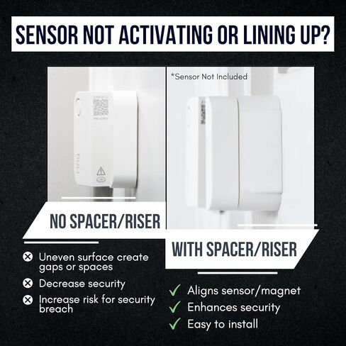 Ring Alarm Magnet Riser | 1 Pack with 3M Adhesive - Easy Mount to Any Doorway, Window, and Entryway | Ring Sensor/Magnet Not Included (1/2 inch) in Kuwait