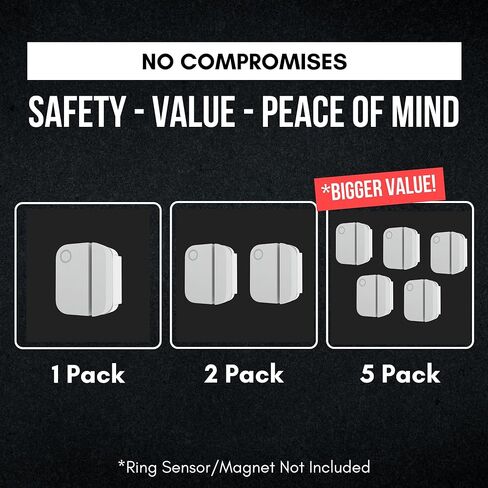 Ring Alarm Magnet Riser | 1 Pack with 3M Adhesive - Easy Mount to Any Doorway, Window, and Entryway | Ring Sensor/Magnet Not Included (1/2 inch) in Kuwait