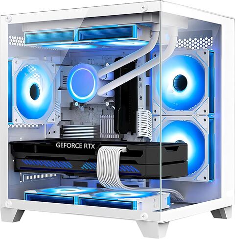 Gaming PC -AMD Ryzen 7 5700G 3.8 GHz- RX 6500XT 4GB-32GB DDR4 RAM-1TB M.2 SSD-240 Liquid Cooler -WiFi &Bluetooth -RGB Fans-Windows 11 Pro Desktop Computer-Black in Saudi Arabia