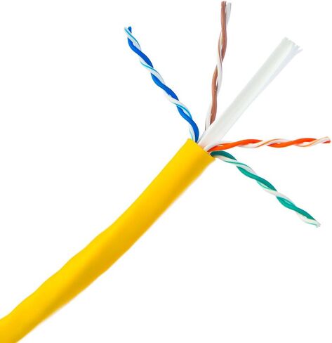 CableWholesale 1000 Foot Bulk Cat6 Ethernet Cable, 24 AWG, 350 Mhz, ETL Listed 4 Pair Stranded Bare Copper, Unshielded Twisted Pair(UTP) with Pull Box, Purple in Kuwait