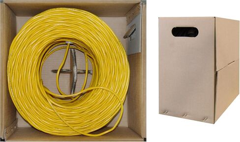 CableWholesale 1000 Foot Bulk Cat6 Ethernet Cable, 24 AWG, 350 Mhz, ETL Listed 4 Pair Stranded Bare Copper, Unshielded Twisted Pair(UTP) with Pull Box, Purple in Kuwait