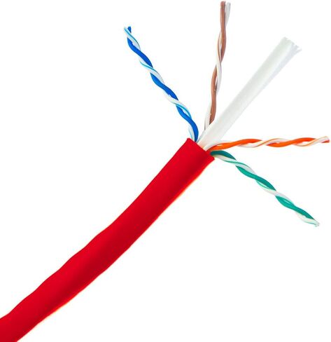 CableWholesale 1000 Foot Bulk Cat6 Ethernet Cable, 24 AWG, 350 Mhz, ETL Listed 4 Pair Stranded Bare Copper, Unshielded Twisted Pair(UTP) with Pull Box, Purple in Kuwait