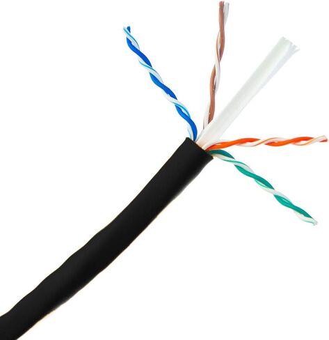 CableWholesale 1000 Foot Bulk Cat6 Ethernet Cable, 24 AWG, 350 Mhz, ETL Listed 4 Pair Stranded Bare Copper, Unshielded Twisted Pair(UTP) with Pull Box, Purple in Kuwait