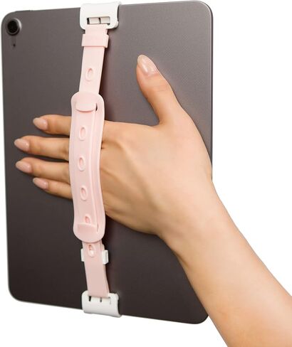 WiLLBee CLIPON Soft Max Mini (Available Device Size : 8.3~9 inch) Universal Tablet PC Silicone Strap Hand Grip Finger Holder - Pink in Kuwait