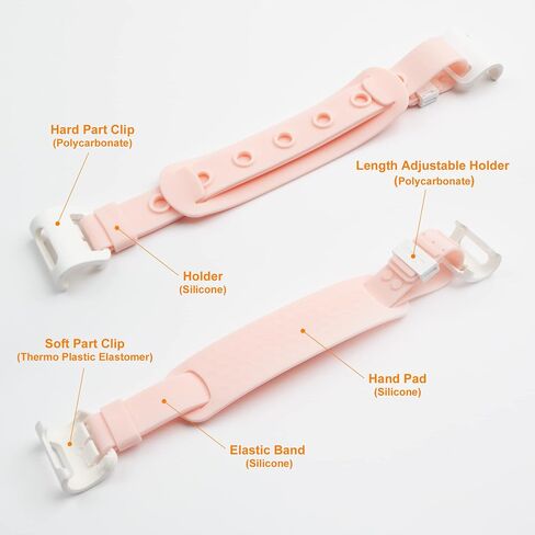 WiLLBee CLIPON Soft Max Mini (Available Device Size : 8.3~9 inch) Universal Tablet PC Silicone Strap Hand Grip Finger Holder - Pink in Kuwait
