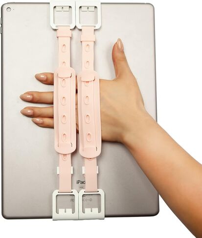 WiLLBee CLIPON Soft Max Mini (Available Device Size : 8.3~9 inch) Universal Tablet PC Silicone Strap Hand Grip Finger Holder - Pink in Kuwait