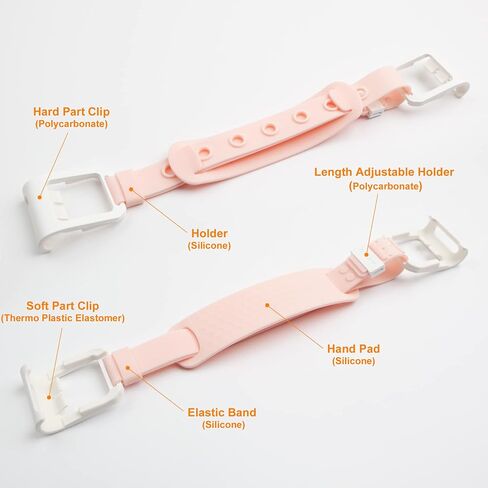 WiLLBee CLIPON Soft Max Mini (Available Device Size : 8.3~9 inch) Universal Tablet PC Silicone Strap Hand Grip Finger Holder - Pink in Kuwait
