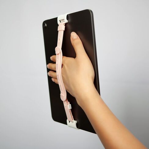 WiLLBee CLIPON Soft Max Mini (Available Device Size : 8.3~9 inch) Universal Tablet PC Silicone Strap Hand Grip Finger Holder - Pink in Kuwait