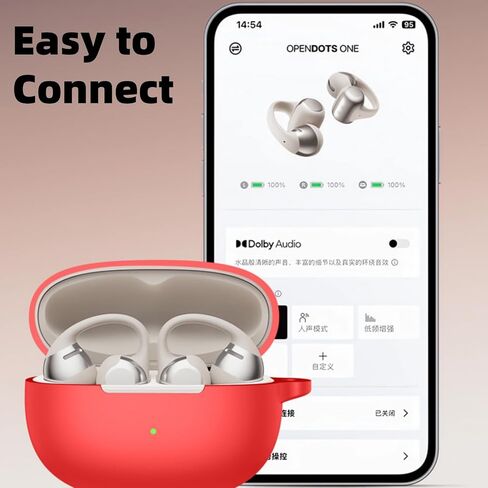 Cute Case Compatible with SHOKZ OpenDots ONE with Cartoon Keychain, Funny Anime Soft Silicone Full Shockproof Protective Cover for OpenDots ONE for Man Woman in Saudi Arabia