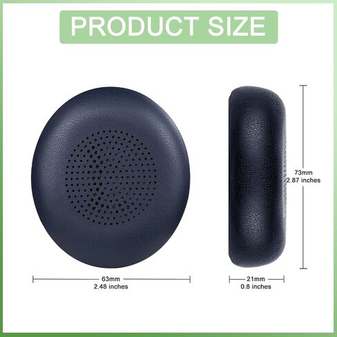 Replacement Earpads for Jabra Evolve2 65(65MS 65UC USB)/Evolve2 40 (40UC 40MS USB)/Elite 45h On-Ear Wireless Headset,Cushions Soft Protein Leather,Optimized Noise Isolation Memory Foam (Dark Black) in Kuwait
