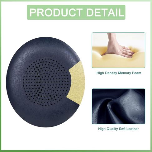 Replacement Earpads for Jabra Evolve2 65(65MS 65UC USB)/Evolve2 40 (40UC 40MS USB)/Elite 45h On-Ear Wireless Headset,Cushions Soft Protein Leather,Optimized Noise Isolation Memory Foam (Dark Black) in Kuwait