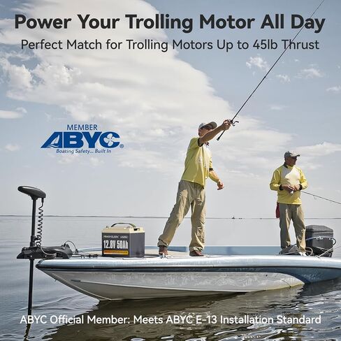 Power Queen 12V 50Ah LiFePO4 Lithium Battery, Portable Deep Cycle Lithiumn Battery with 640Wh Energy, 50A BMS,15000+ Cycles for 12V Trolling Motor, Kayak Marine, RV Camping in Kuwait