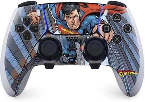 Skinit Decal Gaming Skin Compatible with PS5 DualSense Edge Pro Controller - Officially Licensed DC Comics Superman Shield Design in Saudi Arabia