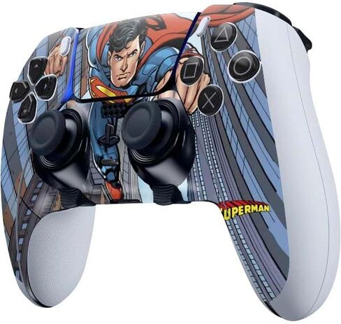 Skinit Decal Gaming Skin Compatible with PS5 DualSense Edge Pro Controller - Officially Licensed DC Comics Superman Shield Design in Saudi Arabia