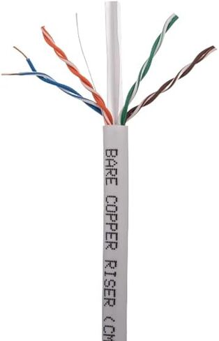 500 قدم CAT6 CMR RISER Ethernet Cable مع عرض النطاق الترددي 550 ميجا هرتز ، موصل النحاس العاري الصلب ، دعم POE ++ (4PPOE) ، زوج ملتوي غير محجوز (UTP) (أبيض ، 500 قدم) in Kuwait