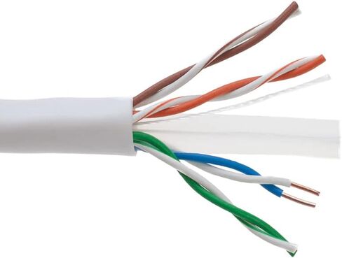 500 قدم CAT6 CMR RISER Ethernet Cable مع عرض النطاق الترددي 550 ميجا هرتز ، موصل النحاس العاري الصلب ، دعم POE ++ (4PPOE) ، زوج ملتوي غير محجوز (UTP) (أبيض ، 500 قدم) in Kuwait