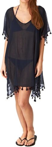 Seafolly Women's Kaftan Tassel Trim Cover Up Dress in Saudi Arabia