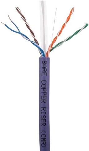 500 قدم CAT6 CMR RISER Ethernet Cable مع عرض النطاق الترددي 550 ميجا هرتز ، موصل النحاس العاري الصلب ، دعم POE ++ (4PPOE) ، زوج ملتوي غير محجوز (UTP) (أبيض ، 500 قدم) in Kuwait