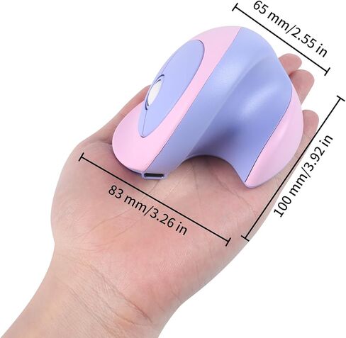 فأر مريح مريح للأيدي الصغيرة ، فأر العمودي اللاسلكي المزدوج الوضع المزدوج-اتصال قابل لإعادة الشحن ، صامت ، متعدد الأجهزة ، مثالي لأجهزة الكمبيوتر المحمولة وأجهزة الكمبيوتر المكتبية (الأرجواني) in Kuwait