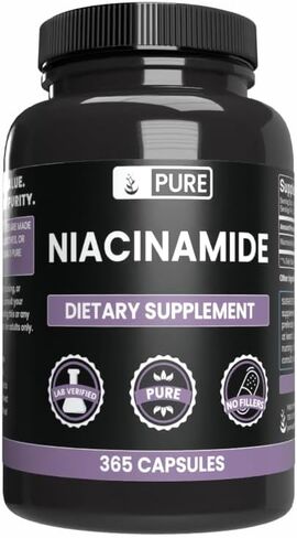 Pure Original Ingredients Niacinamide (730 Capsules) No Magnesium Or Rice Fillers, Always Pure, Lab Verified in Saudi Arabia