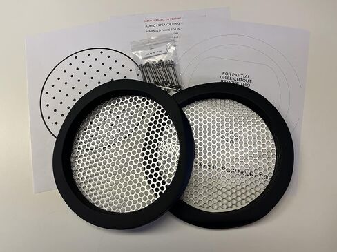 Harley Saddlebag 8" Rear Inside Speaker Adapter Mounting Rings & Install Kit 2014-2022 in Saudi Arabia